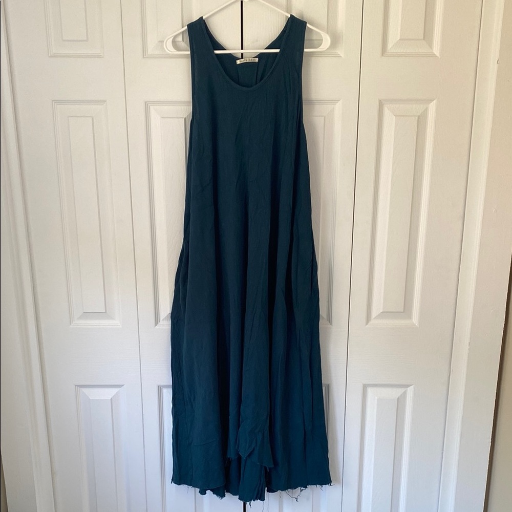 Black Crane Maxi dress